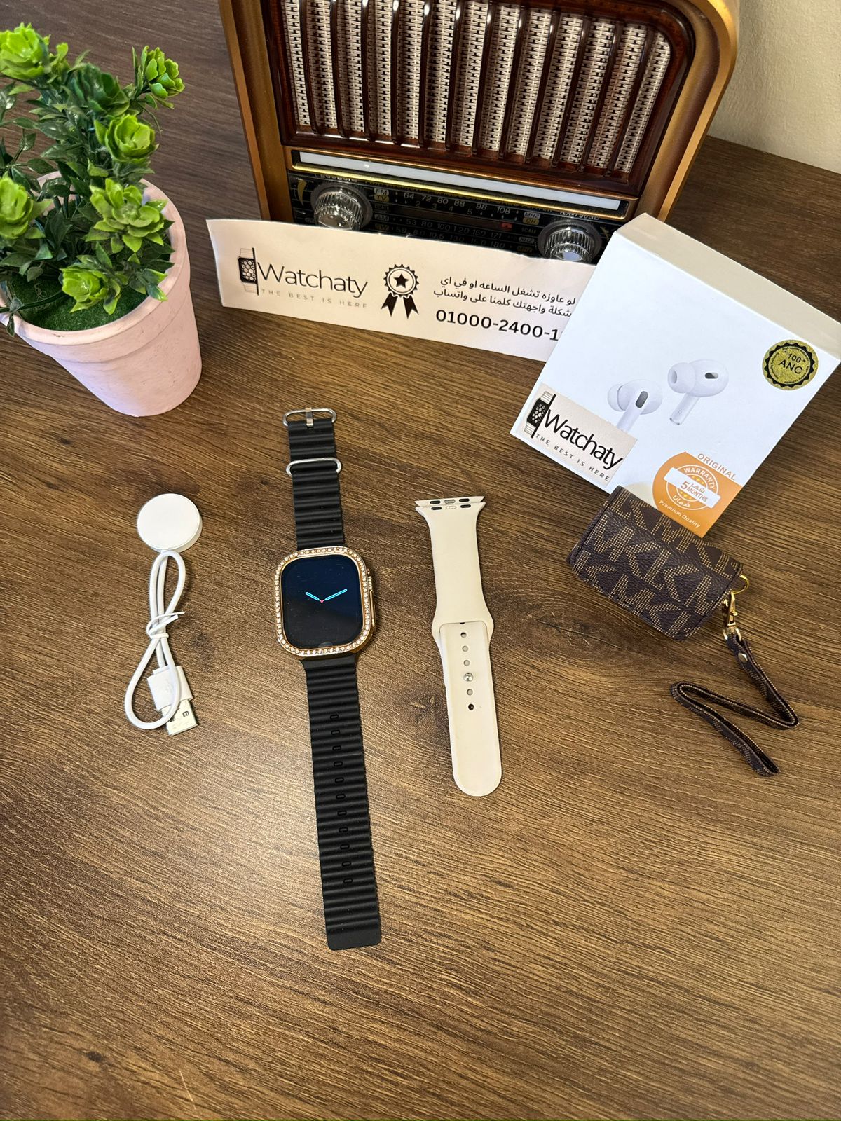 عرض باريس - ساعه ابل الترا ٢ (كلون) وايربود وكافر شانيل او ديور